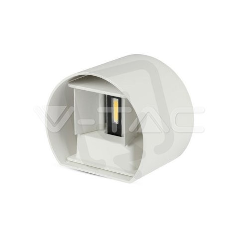 6W Wall Lamp White Body Round IP65 Natur