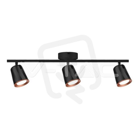 3 x 6W LED Wall Lamp Natural White Black, VT-818 V-TAC SKU218261
