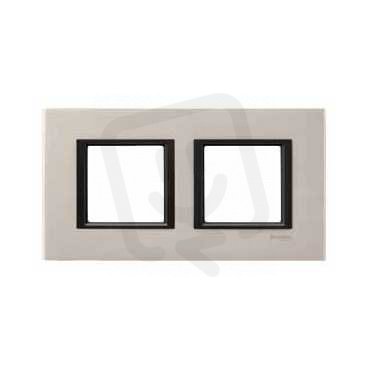 Schneider MGU68.004.7A2 Krycí rámeček Class dvojnásobný, Apple aluminium