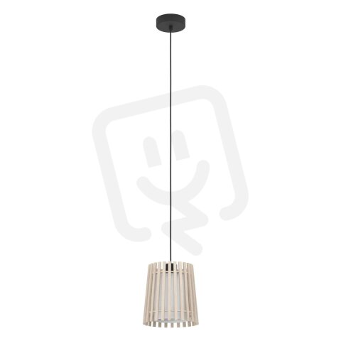 Závěsné svítidlo FATTORIA E27 černá/hnědá/bílá 1X25W EGLO 900902