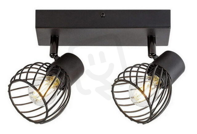 ABERAMA E14 2x 10W IP20 černá RABALUX 73002