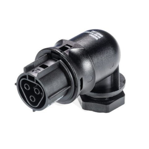 zásuvka vestavná gesis RST, 3-pól, šroubové svorky, M20, úhlová 90°, černá