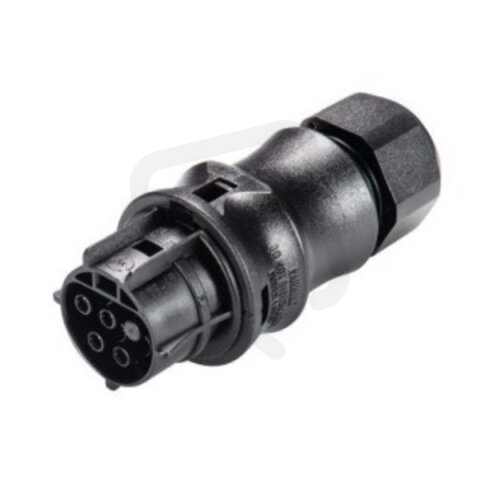 zásuvka na kabel gesis RST, 4-pól, průchodka 10-14mm, lisovací kontakty, černá