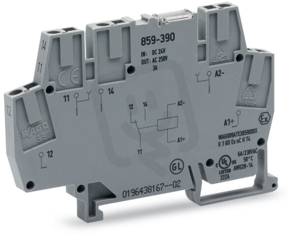 Reléový modul vstupní jmenovité napětí DC 36 V 1 přepínací kontakt WAGO 859-394