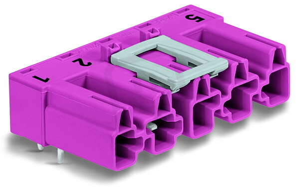 Konektor na desky plošných spojů, úhlové, 5pól., Růžová WAGO 770-895/011-000
