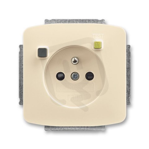 Zásuvka bezpečnostní s proudovým chrán. FI-DOS 5526A-A02369 C slonová Tango ABB