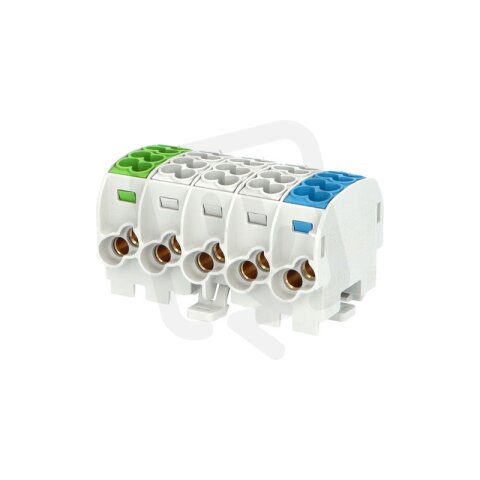 Svorkovnice rozbočovací HLAK 25//5 C PE3LN 152A 5pól. CU IP20 Z/3xŠ/M na DIN