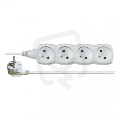 Prodlužovací kabel 3m/4 zásuvky/bílý/PVC/1mm2 EMOS P0413
