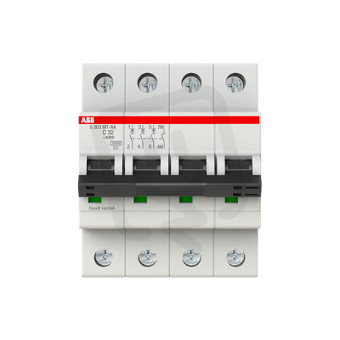 ABB S203MT-C32NA 3 fázový jistič (3+N) 32A C 10kA určeno pro drážní aplikace