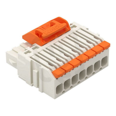 1vodičová pružinová svorkovnice, Páčka, Push-in CAGE CLAMP, Světle šedá