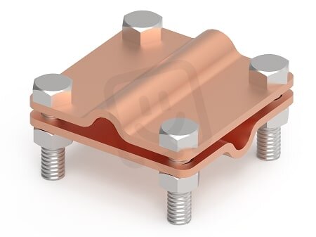 Křížová svorka L 65 na drát 8/10mm, materiál Cu GROMTOR 101214