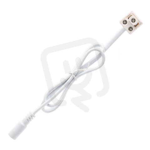 Konektor pro DC lištu s výstupním power konektorem (zásuvkou) max. 8A bílá