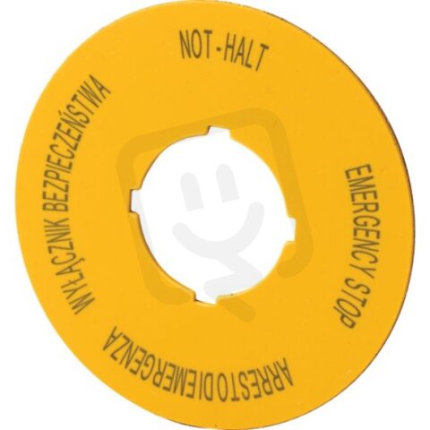 M22-XBK15 Označ. štítek nouzového vypnut