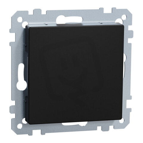 Záslepka, Merten System M, černá matná, recyklovaný plast SCHNEIDER MEG4075-0403