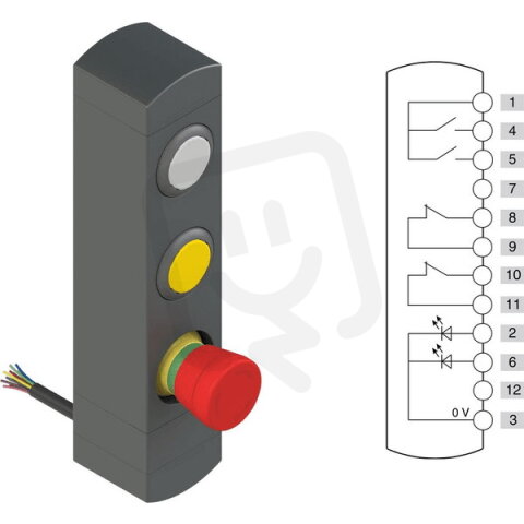 Ovládací jednotka BN 3 prvky (konfigurace A93) IP65 PIZZATO BNAC3ZA93