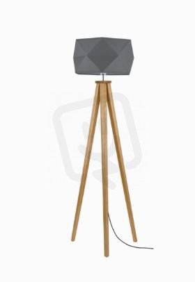 FINJA stoj.lampa dřevo/dub,látka v.173cm