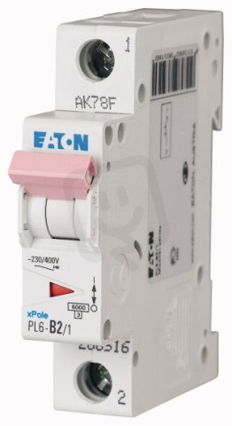 Jistič PL6-C16/1 char C, 1-pólový, 6kA, 16A EATON 286533