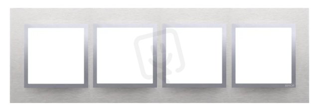 Rámeček 4-násobný Simon 54 Nature, IP20/IP44, kovový inox klasický DRN4/77