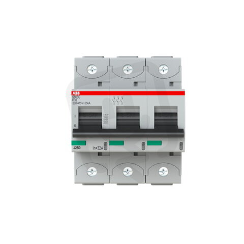 S803C-D32 jistič 3P char. D 32A s klecovou svorkou Icu 25kA ABB 2CCS883001R0321