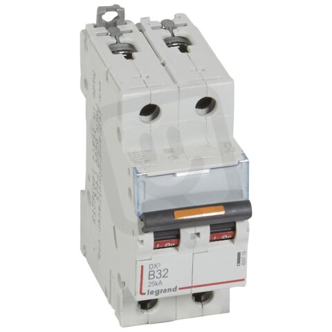 DX3 JISTIČ, 2 PÓLOVÝ, CHAR. B,32A 25KA LEGRAND 409719