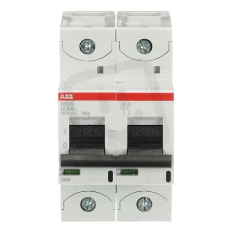 S802S-UCK40 jistič char. K 2p 40A 250V DC Icu 50kA ABB 2CCS862001R1557