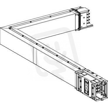 Schneider KSA630DLC4CF Koleno 630 A horizontální na míru s požární přepážkou