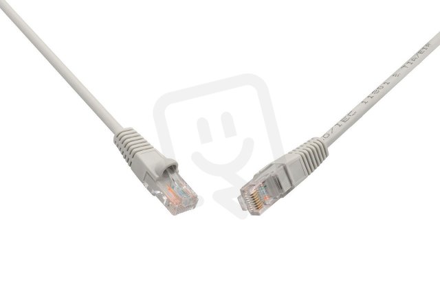 Patch kabel CAT5E UTP PVC 10m šedý snag-proof SOLARIX 28311119
