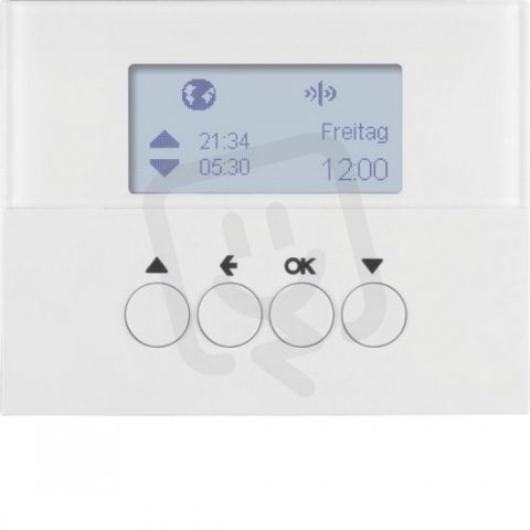 KNX RF žaluziový časový spínač, quicklink, K.1, bílá lesk BERKER 85745179