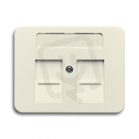 ABB 1710-0-2645 Kryt zásuvky komunikační, s krycími clonkami (pro 2 zásuvky)