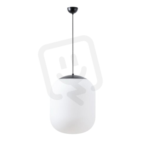 Závěsné svítidlo se skleněným stínidlem OSMONT TANIA S2 23W IP40 E27 černá