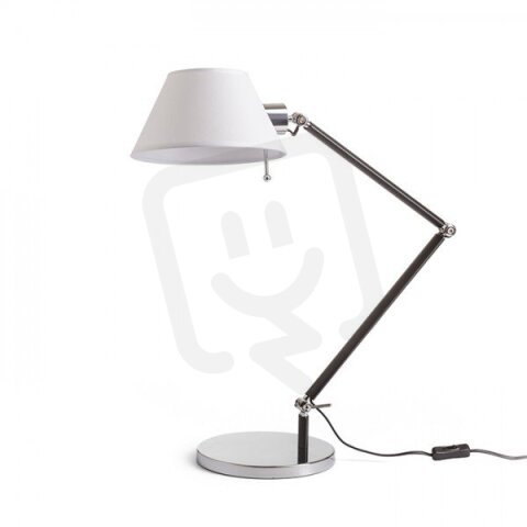 MONTANA stolní bílá/černá chrom 230V E27 28W RENDL R13283