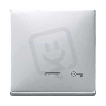 Schneider MTN437660 Kryt spínače s průzorem a se symbolem 'klíč', S-Design, alu