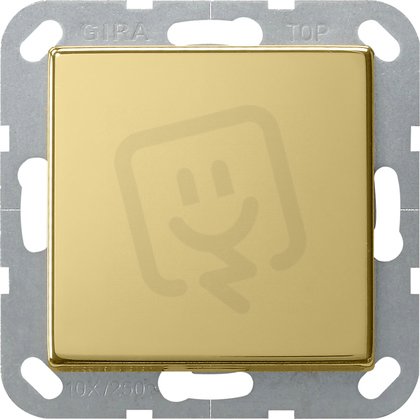 Tlačítkový spínač Vyp/Přep System 55 mosaz GIRA 0126604