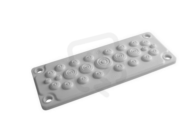 Plastová příruba pro WSTVBF 25 průchodů IP66,RAL7035,LS0H SCHRACK WSTBT2125G
