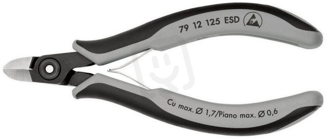 Přesné boční štípací kleště na elektroniku ESD 125 mm KNIPEX 79 12 125 ESD