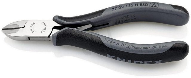 KNIPEX Elektronické boční štípací kleště s vsazeným karbidovým břitem ESD 135 mm