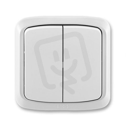 ABB 3558A-52940 S Přepínač dvojitý střídavý,s krytem a rámečkem,řazení 6+6,IP44