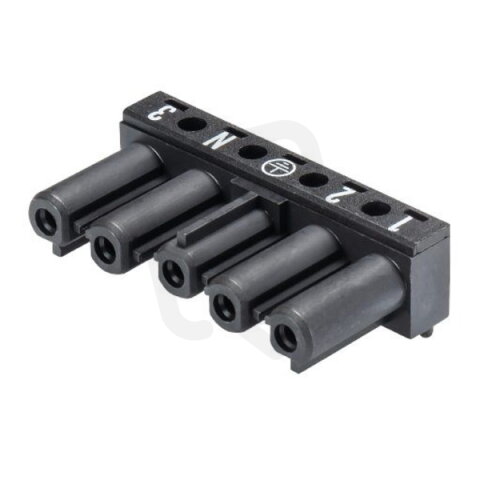 zásuvka do plošného spoje, 5-pól, gesis, vertikální, černá WIELAND 92.051.0058.1