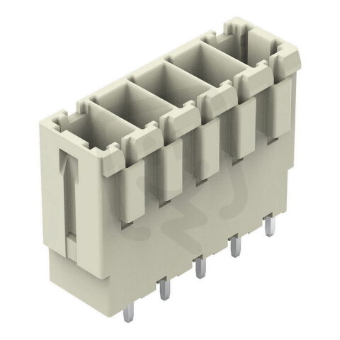 Konektor s pájecími piny THT pájecí kontakt 1,0x1,2 mm rovné světle šedá 5pól.