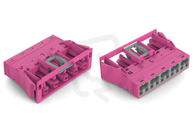 Zásuvka Snap-In 5pól. Kód. B Růžová WAGO 770-785/082-000