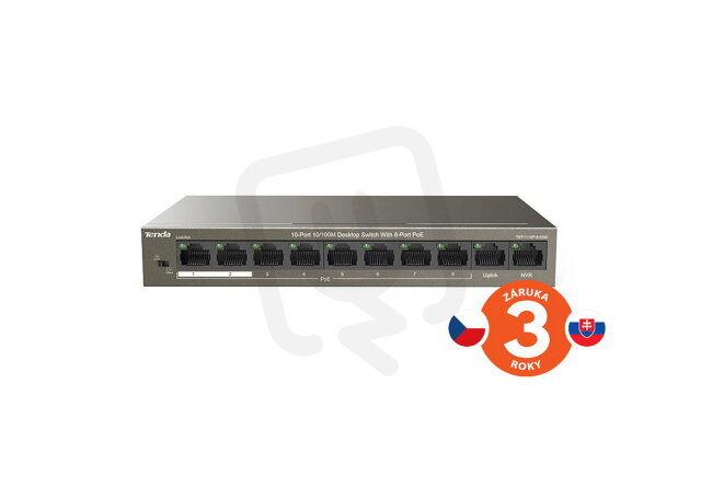 TEF1110P-8-63W 10-portový switch 58W TENDA 75011838