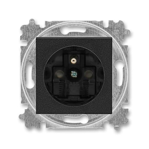 ABB LEVIT M Zásuvka s ochr. kolíkem onyx/kouřová černá 5519H-A02357 63