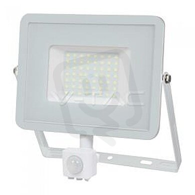 50W LED Sensor Floodlight SAMSUNG CHIP Cut-OFF Function White Body 4000K VT-50-S