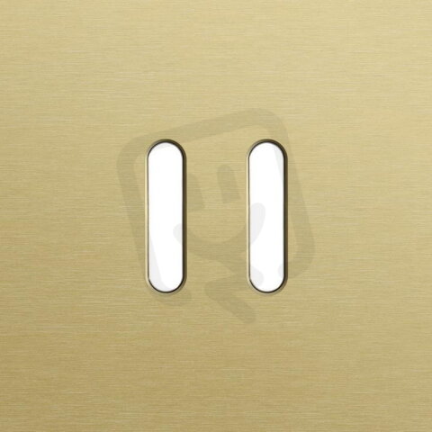 Jednoduchý čelní panel, NIKO Rocker alu GOLD BRUSHED 227-56102