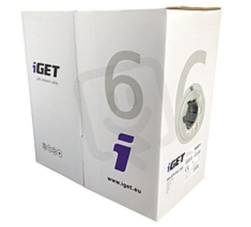 Datový kabel UTP cat 6 PVC drát 305m iGET 84005020