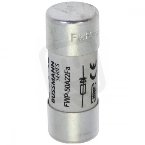 Ultra rychlá válcová pojistka Eaton FWP-50A22F 22x58mm, 700V AC / 500V DC, 50A