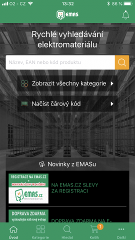 Mobilní aplikace EMAS.cz