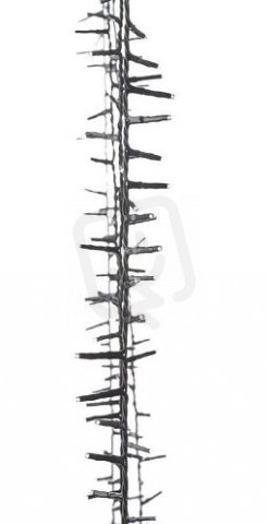 LED vánoční řetěz - ježek, 8m, studená bílá, časovač