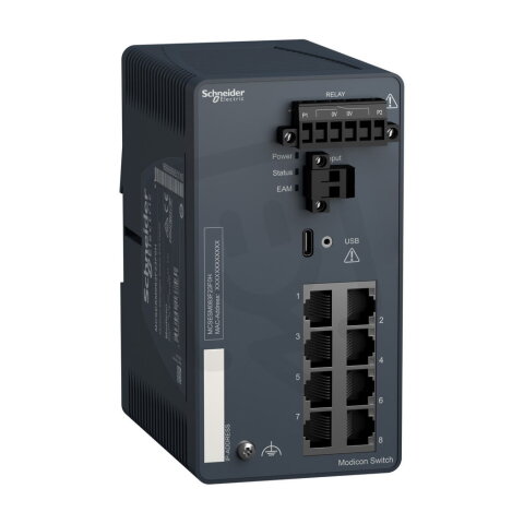 Modicon Managed Switch 8TX, Harsh SCHNEIDER MCSESM083F23F0H
