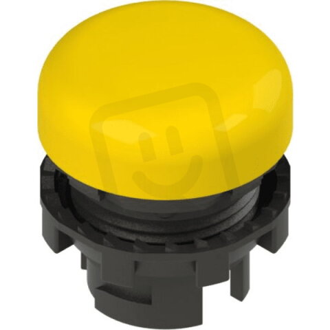 Světelná čočka d22mm, Čočka: bez symbolu, žlutá, Plochý, plast, černá, IP67